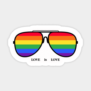 Love is Love Sunglass Pride T Shirt LGBT Vintage Pride Quality Sticker
